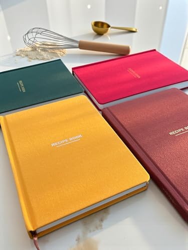 Tarif Defteri – A5 Boyutunda Sert Kapaklı 100+ Tariflik Recipe Journal, Ölçü Tablosu, Not Alanı, İndeks ve Şef Soruları (Kırmızı)