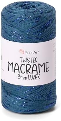 Alternative view of El Örgü İpi TWISTED MACRAME 3MM LUREX, 789, 4x250 gr