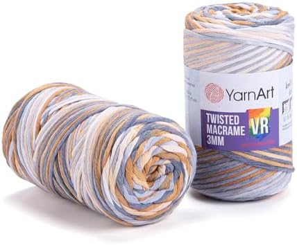 El Örgü İpi TWISTED MACRAME 3 MM VR, 918, 4x250 gr