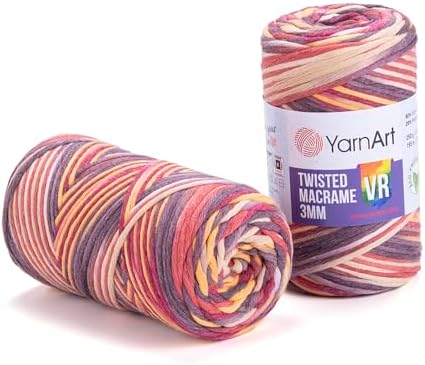 El Örgü İpi TWISTED MACRAME 3 MM VR, 923, 4x250 gr