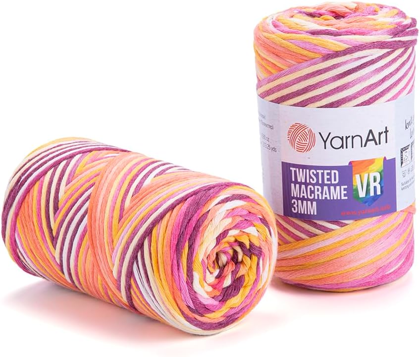 El Örgü İpi TWISTED MACRAME 3 MM VR, 912, 4x250 gr