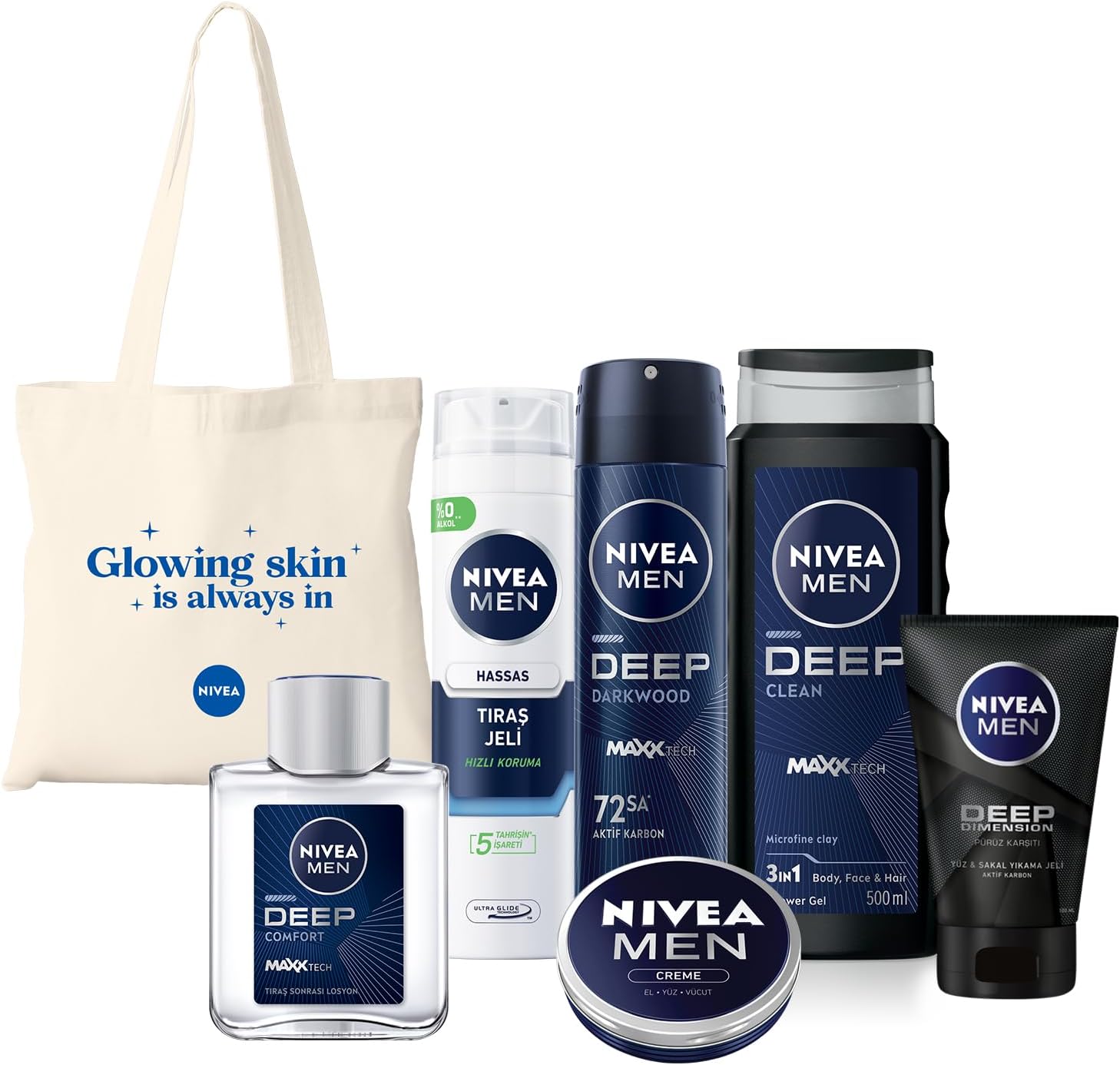 Alternative view of MEN Erkek Creme, Duş Jeli 500ml, Tıraş Jeli 200ml, Losyon100ml, Temizleme Jeli100ml, Deodorant 150ml