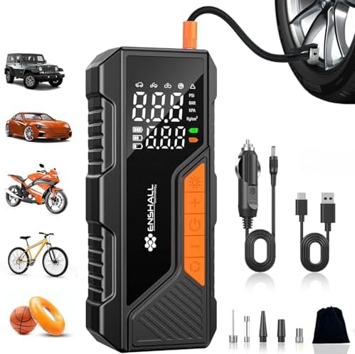 Alternative view of Dijital Göstergeli Led Işıklı Taşınabilir Powerbank 4500mAh Araç Bisiklet Top Lastik Şişirme Hava Kompresörü