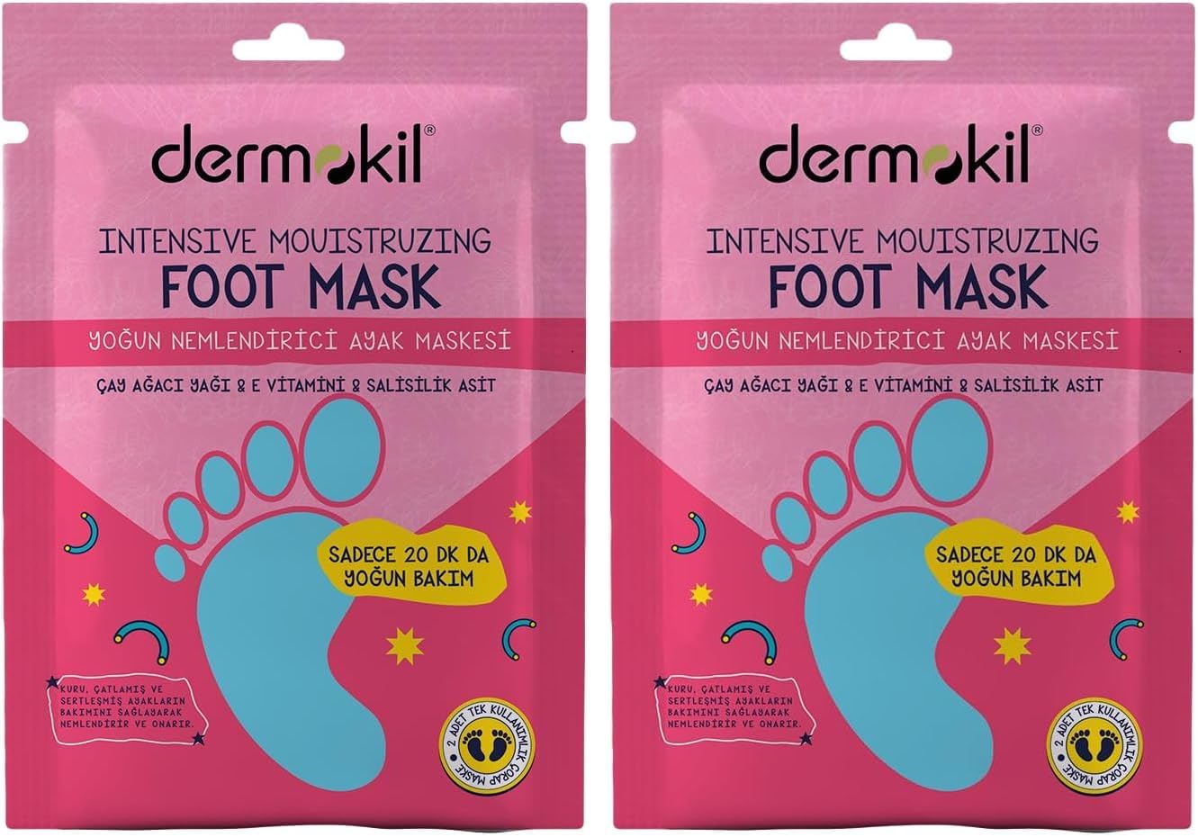 Yoğun Nemlendirici Ayak Maskesi 30 ml 2li paket