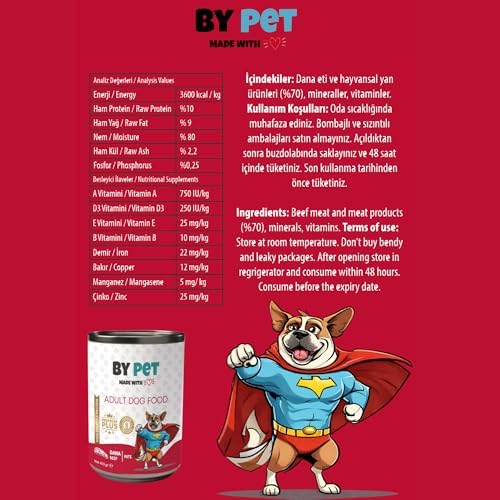 Alternative view of Bypet Dana Etli Yavru Yaş Köpek Maması 1 Adet -415 Gram Konserve 2li paket