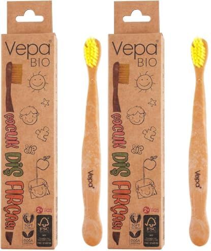 Alternative view of Vepa Bio Ahşap Çocuk Diş Fırçası Kutu 2li paket