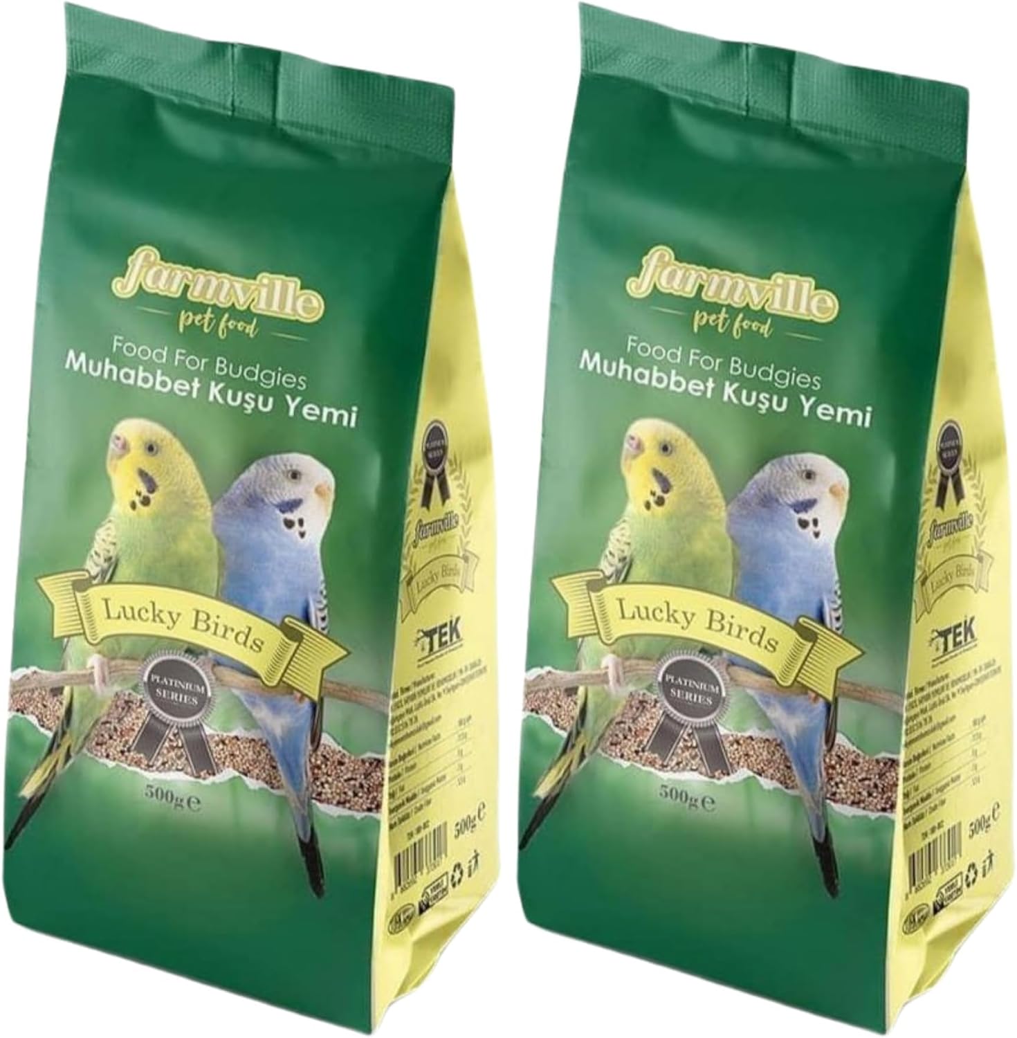 Alternative view of bypet Farmville 8 Karışımlı Premium Muhabbet Kuşu Yemi 500 Gram 2li paket