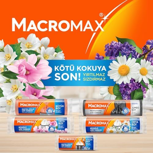Ekstra Güçlü Çöp Torbası Orta Boy 55x60 cm, Soft Kokulu 15 Adet Mutfak Poşeti 2li paket