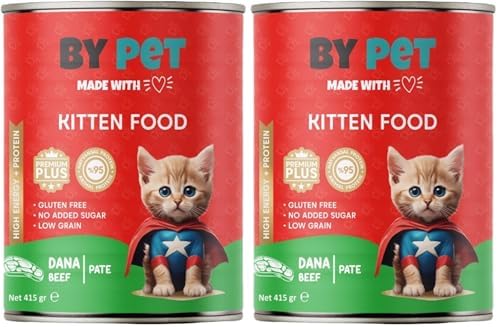Alternative view of Bypet Dana Etli Yavru Kedi Yaş Kedi Maması 1 Adet -400 Gram Konserve 2li paket