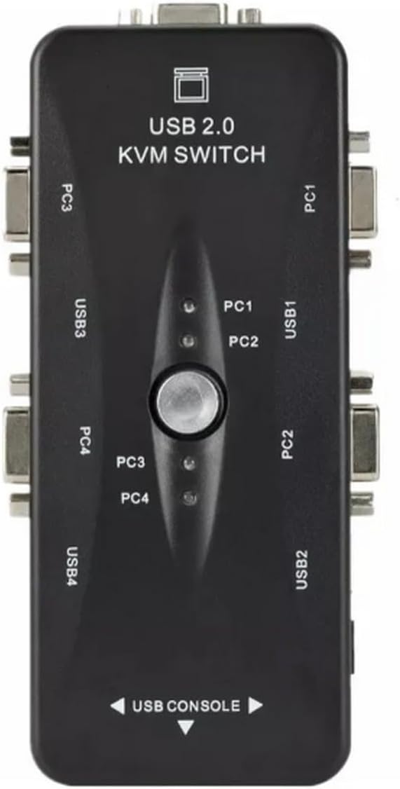 4 port usb kvm switch, 4 kasa 1 monitör switch, 4 Bilgisayarı Tek Elden Yönetin,