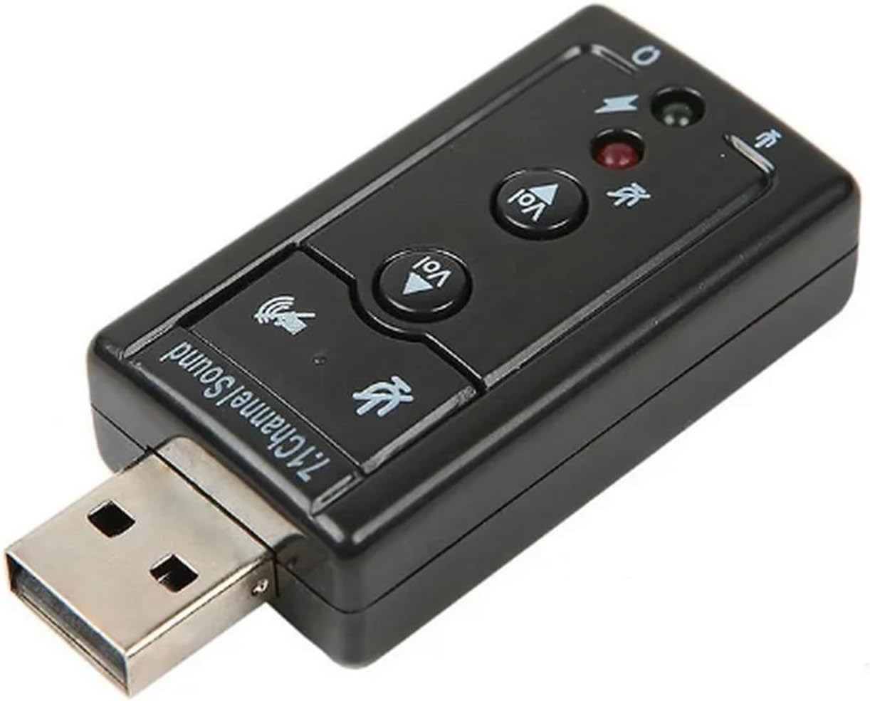 7.1 USB Ses Adaptörü, Harici Ses Kartı, PC ve Dizüstü Bilgisayar için 3D USB Ses Adaptörü,