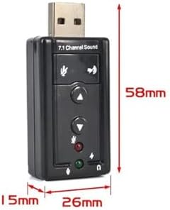 Alternative view of 7.1 USB Ses Adaptörü, Harici Ses Kartı, PC ve Dizüstü Bilgisayar için 3D USB Ses Adaptörü,