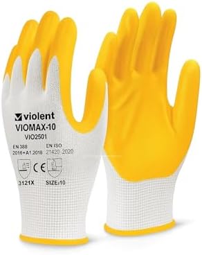 Alternative view of Violent Nitril Kaplı Örme Eldiven,%100 Polyester, Yarı Kaplama, Aşınma, Yağ, Grese Dayanıklı, İş Güvenliği Eldiveni, İnşaat, Bahçe, Otomotiv, Lojistik İçin Uygun, Koruyucu Eldiven