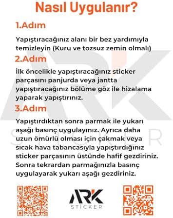 Alternative view of Ark Egea Sedan 2021 Sonrası Panjur Set Stıcker Hologram Şablonlu