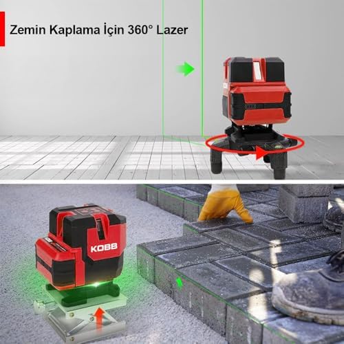 Alternative view of KBL41G 30Metre 4x90⁰/1x360⁰ Otomatik Hizalamalı Li-ion Çift Akülü Profesyonel Yeşil Çapraz Çizgi Lazer Distomat