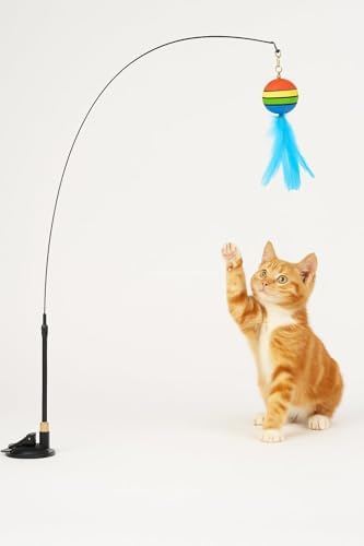 Alternative view of Vakumlu Tüylü Kedi Oltası Çıkarılabilir Çıngıraklı İnteraktif ve Eğlenceli Kedi Oyuncağı Eller Serbest Oyun Çubuğu Yavru ve Yetişkin Kediler İçin