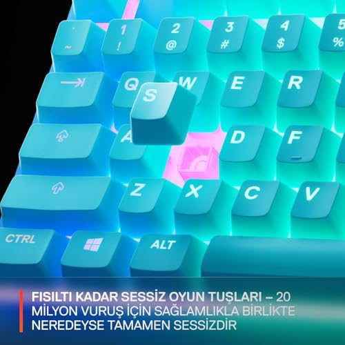 Apex 3 TKL RGB Suya ve Toza Dayanıklı Türkçe Gaming Klavye – Mavi