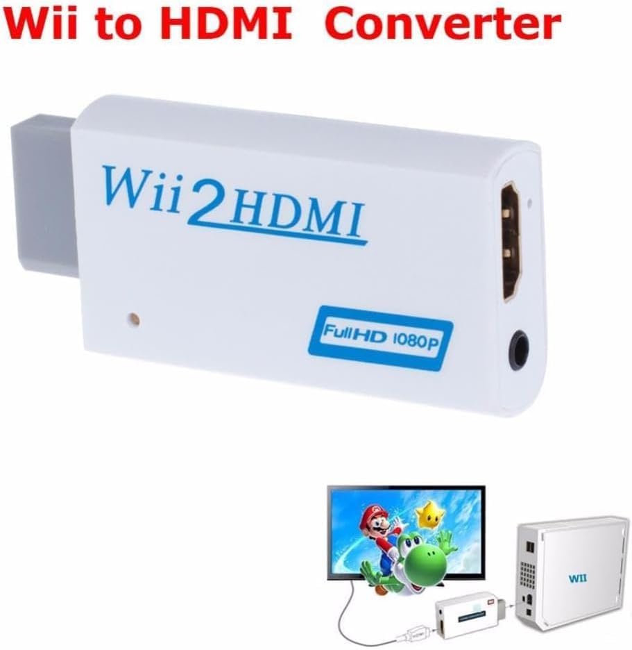 Wii Uyumlu HDMI HD TV Adaptörü, USB Type C Bağlantı, 5x5x5 cm Dönüştürücü Kablo