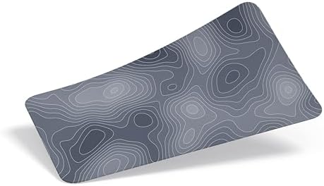 90X40 CM XXL Gaming Mouse Pad [ Density Hybrid Kumaş] [Kaymaz Taban] [Yüksek Çözünürlüklü Baskı] Fare Altlığı Oyuncu Mousepad (Gri İzohips)