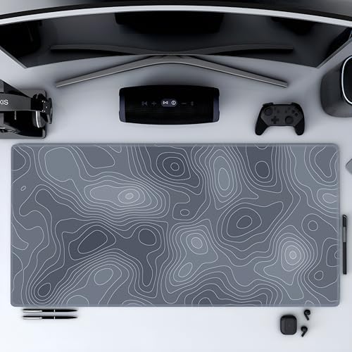 Alternative view of 90X40 CM XXL Gaming Mouse Pad [ Density Hybrid Kumaş] [Kaymaz Taban] [Yüksek Çözünürlüklü Baskı] Fare Altlığı Oyuncu Mousepad (Gri İzohips)
