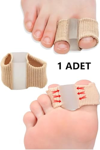 Alternative view of 1 Adet Ayak Baş Parmak Kemik Eğriliği Düzeltici Aparat Halluks Valgus Parmak Koruyucu Atel Kumaş Silikon Baş Parmak Kemik Koruyucu Ayak Parmağı Ayırıcıları, Üst Üste Gelen Ayak Parmakları için