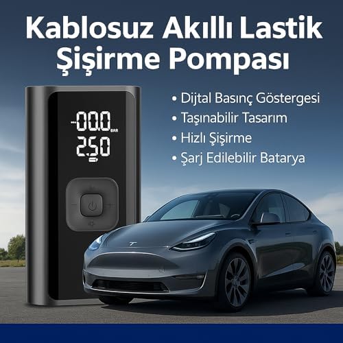 Alternative view of Hava Kompresörü, Araç Kompresörü, Şişirme pompası, Taşınabilir Hava Kompresörü, Şarjlı Hava Pompası