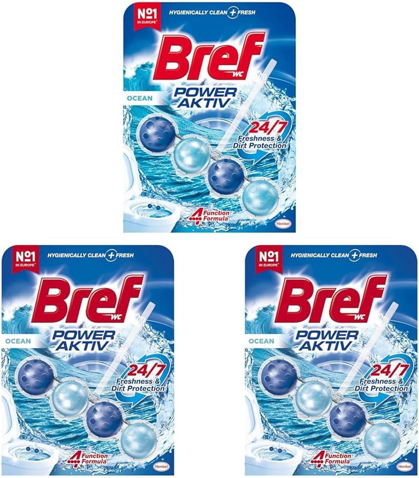 WC Power Aktiv Okyanus Kokulu Klozet Temizleme Topları, 1 x 1 Adet, Okyanus 1, Tekli 3lü paket