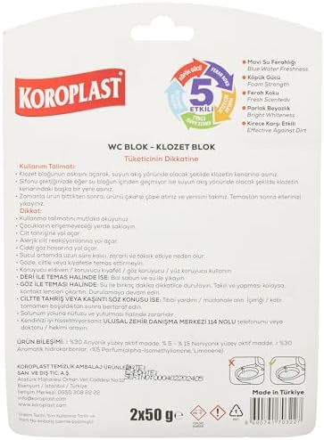 Alternative view of 5 Etkili WC Blok 2'li Katı Tuvalet Bloğu Beyaz Sabun Kokulu 2li paket