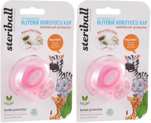 Alternative view of Diş Fırçası İçin Koruyucu Hijyenik Fil Kids Kap, çok renkli 2li paket