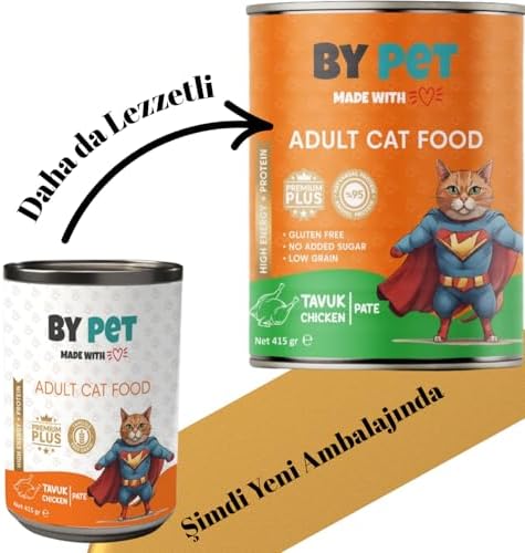 Alternative view of Bypet Tavuk Etli Yetişkin Yaş Kedi Maması 1 Adet -415 Gram Konserve 2li paket