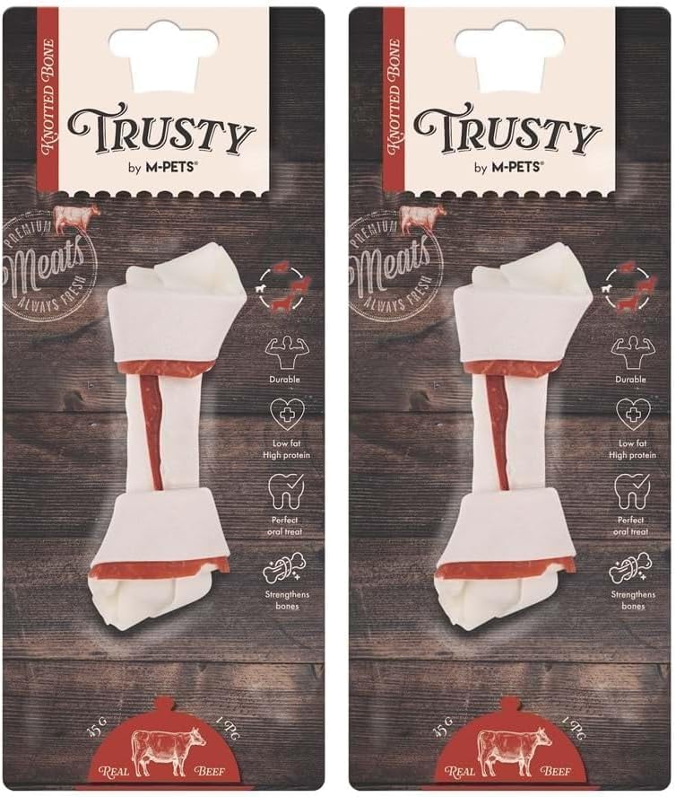 TRUSTY BEEF DÜĞÜMLÜ KEMİK 45GR/12,7CM 2li paket