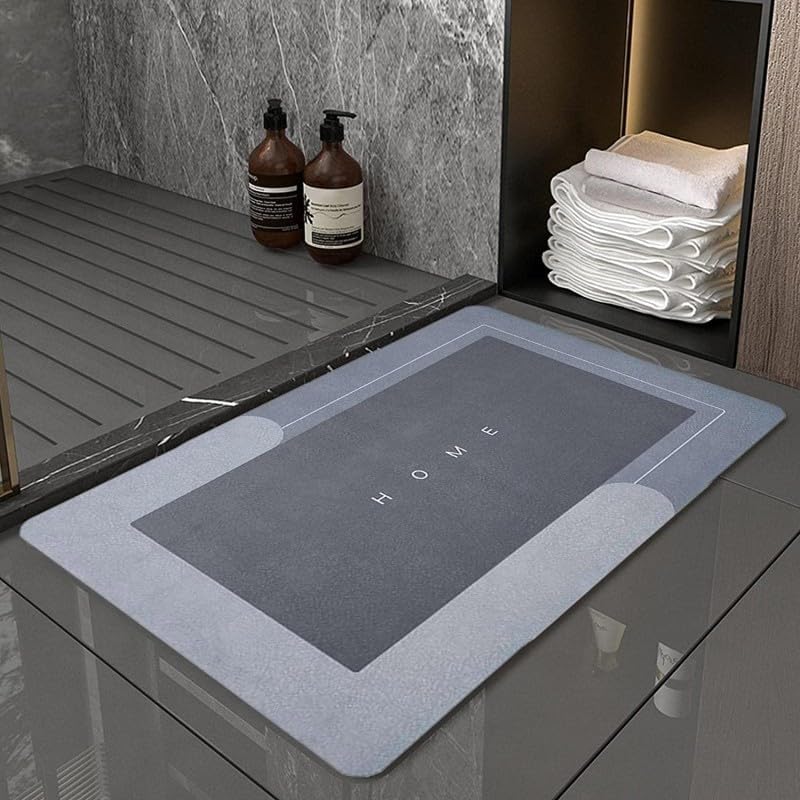 2 Adet Sihirli Su Emici Banyo Paspası – Kaymaz Dikdörtgen Banyo Halısı (38x58 cm, Elastik ve Dayanıklı) Karışık Renk