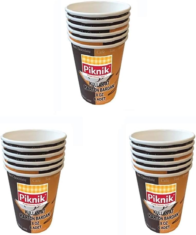 Alternative view of Piknik Kullan At Karton Bardak 8 Oz 6'lı 1484 3lü paket