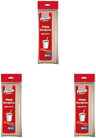 Piknik Ahşap Kariştirici 50'Li 3lü paket