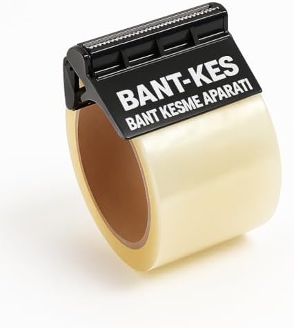 Pratik Koli Bant Kesici Aparat – 45mm x 100mt Bant Uyumlu, Ergonomik Tasarım, Dayanıklı Plastik Gövde, Koli Paketleme ve Ofis Kullanımı İçin