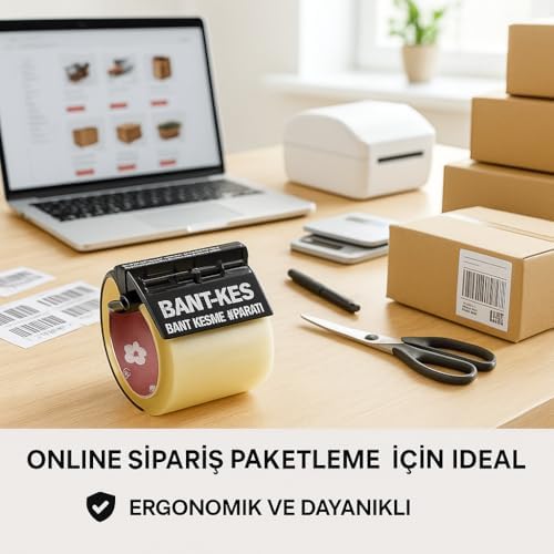 Alternative view of Pratik Koli Bant Kesici Aparat – 45mm x 100mt Bant Uyumlu, Ergonomik Tasarım, Dayanıklı Plastik Gövde, Koli Paketleme ve Ofis Kullanımı İçin