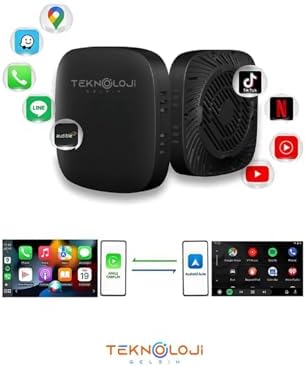Kablosuz CarPlay ve Auto Adaptörü, 2GB RAM 32GB ROM, Türkçe Arayüz, Netflix ve YouTube Destekli