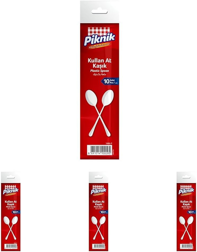 Alternative view of Piknik Kullan-At Plastik Kaşık 10'lu Büyük Beyaz 1486 4lü paket