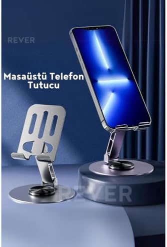 Alternative view of Masaüstü Telefon Tutucu Metal Katlanabilir 360° Ayarlanabilir Yükseklik ve Açı Ayarlı