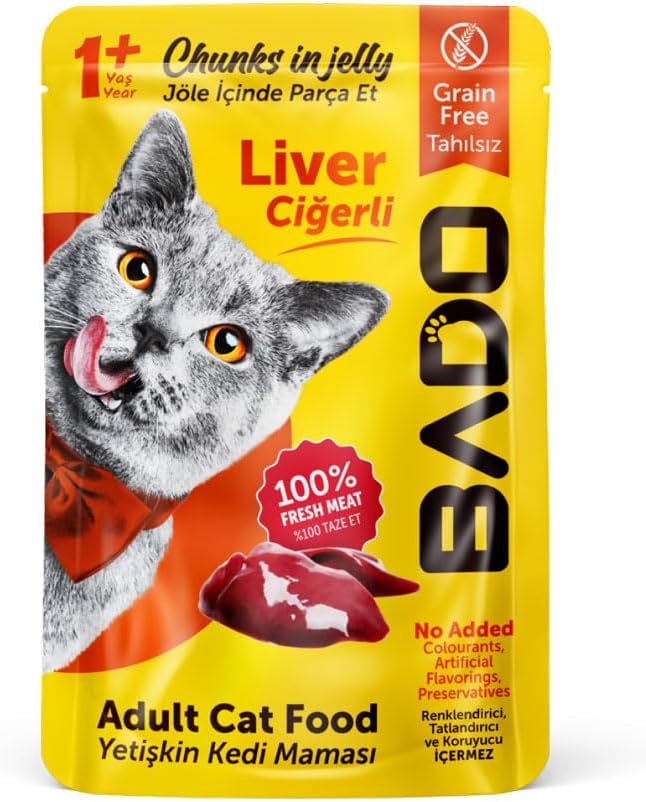 Bado Yetişkin Yaş Kedi Maması Ciğerli 85 gr