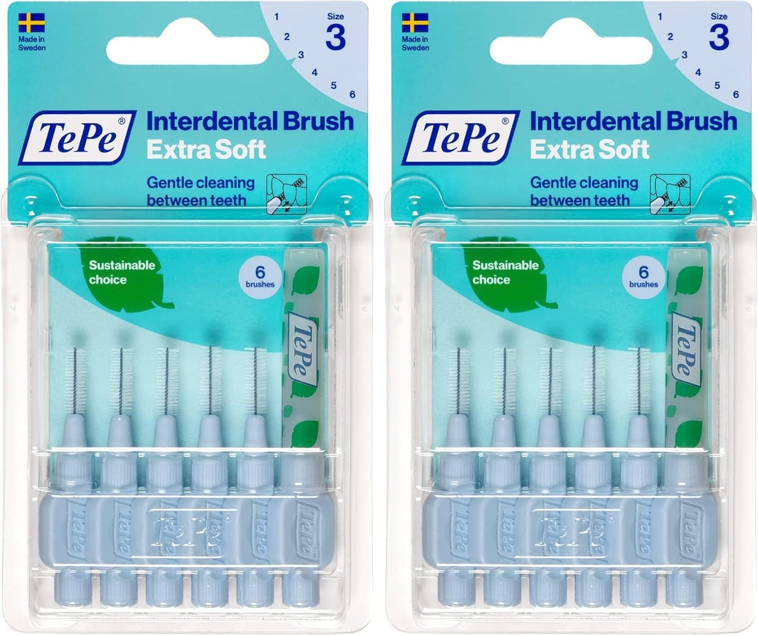 Blister X-Soft 0.6 MM - MAVİ Diş Arayüz Fırçası (1x 8 Adet) (2 paketi)