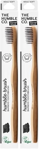 The Humble Co. Brush Yetişkin Bambu Diş Fırçası Soft Kömürlü Fırça Kılları 1 Paket (2 paketi)