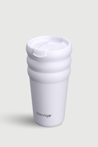 Alternative view of 3 Bubble Two-Cap Straw Tumbler Çelik Termos 600 ML Lilac Hint ST-245