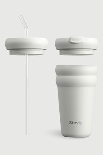 3 Bubble Two-Cap Straw Tumbler Çelik Termos 600 ML ST-249