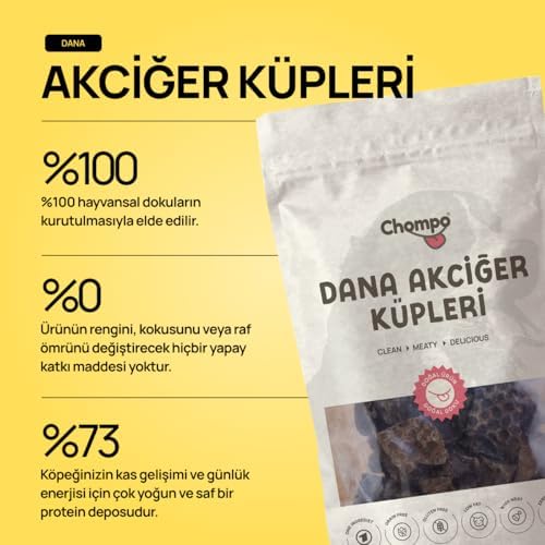 Alternative view of Chompo Dana Akciğer Küpleri 100% Doğal Katkısız Köpek Ödül Maması 100 Gr