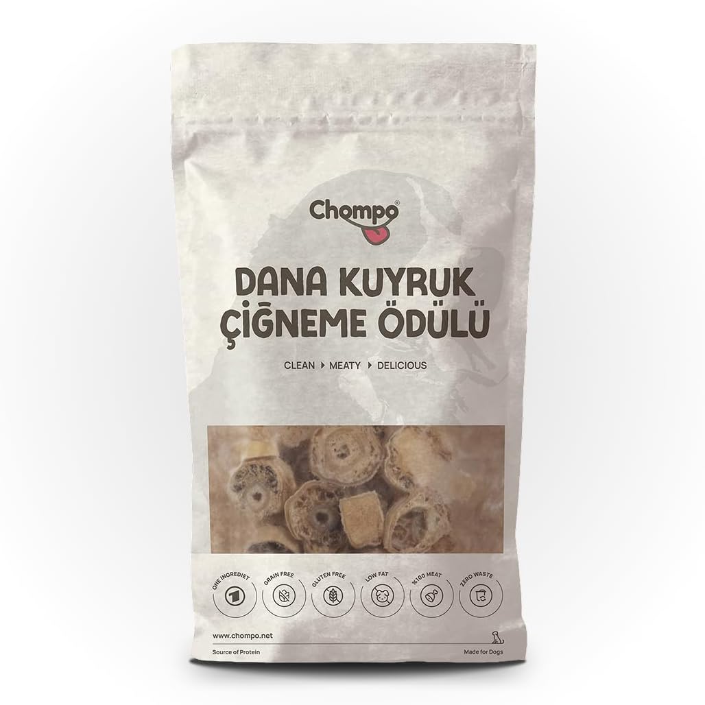 Chompo Dana Kuyruk Çiğneme Ödülü 100% Doğal Katkısız Köpek Ödül Maması 100 Gr