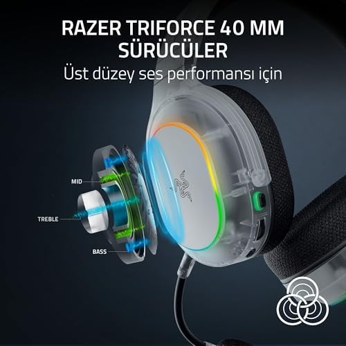 Alternative view of Barracuda X Chroma Phantom - Kablosuz Çoklu Platform Oyun Kulaklığı - 285g - Triforce 40mm Sürücü - Çift Kablosuz HyperSpeed & Bluetooth - Chroma RGB | Phantom Edition
