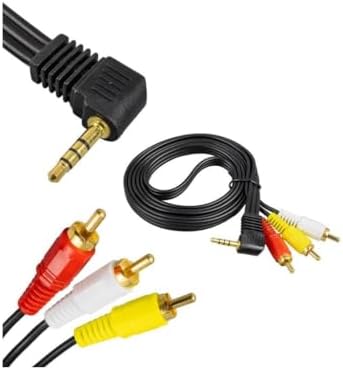 3.5mm Erkek - 3 RCA AV Kablo 1.2 Metre | Uydu Alıcısı, TV, Ses Sistemi Uyumlu