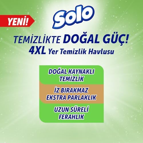 SOLO Temizlikte Doğal Güç Beyaz Sabun Ferahlığı Yer Temizlik Havlusu 50 Yaprak