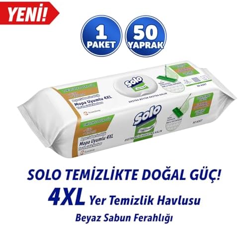 Alternative view of SOLO Temizlikte Doğal Güç Beyaz Sabun Ferahlığı Yer Temizlik Havlusu 50 Yaprak